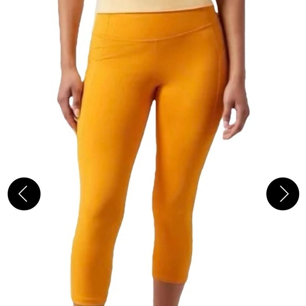 AthletaYellow Ultimate Stash Ii Capri Activewear Bottoms NWT